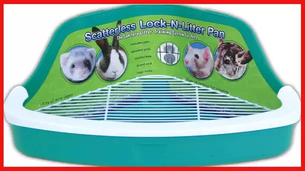 Ware Manufacturing Plastic Scatterless Lock-N-Litter Small Pet Pan (Colors May Vary)