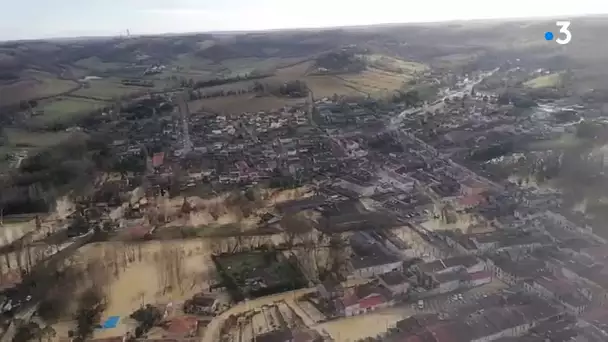 Inondations à Vic-Fezensac : les impressionnantes images aériennes