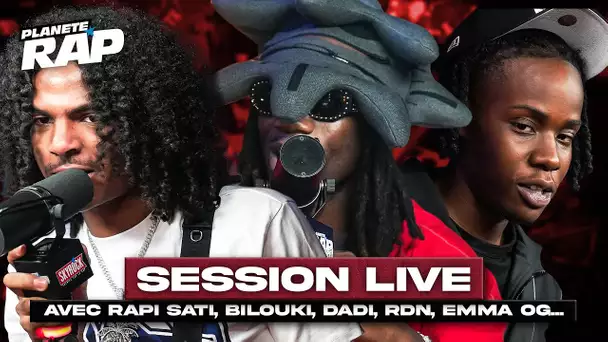 SESSION LIVE avec Rapi Sati, Bilouki, Dadi, RDN, Emma OG, Siks & Sanchez ! #PlanèteRap
