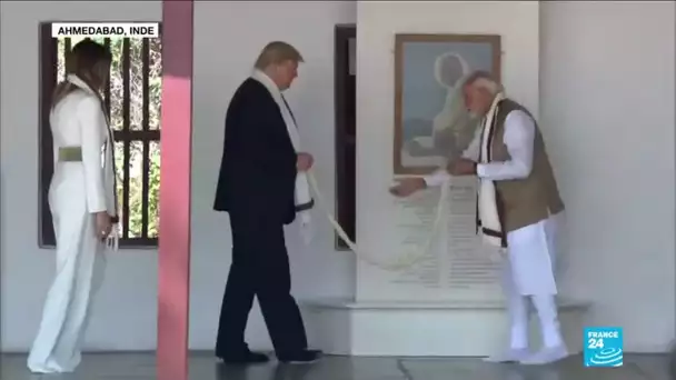 Tapis rouge pour Donald Trump à son arrivée en Inde