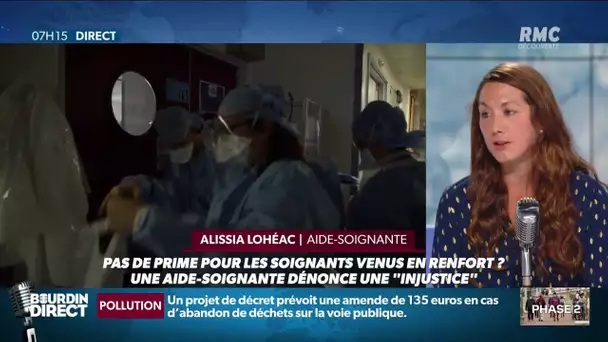 La colère d'Alissia, aide soignante, contre le refus de prime aux soignants venus en renfort