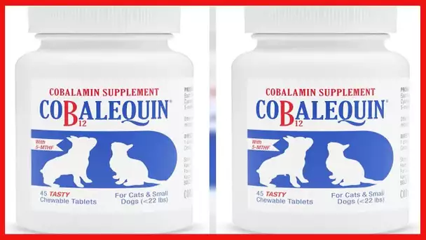 Nutramax Cobalequin B12 Supplement - for Cats and Small Dogs, 45 Chewable Tablets