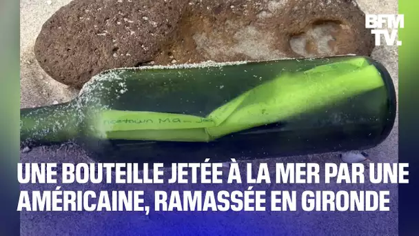 Une bouteille jetée par une Américaine retrouvée par un professeur sur une plage de Gironde