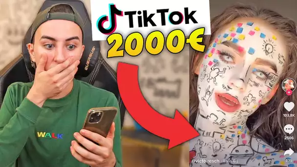 Je donne 2000€ au meilleur TikTok