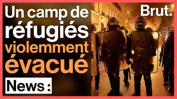 Un camp de réfugiés violemment évacué à Paris