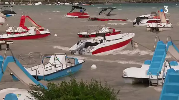 Tempête sur le lac d&#039;Annecy