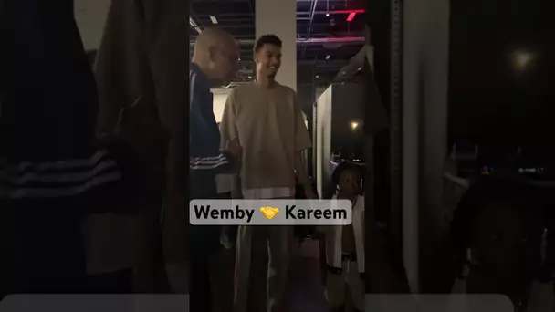 Wemby & Kareem Share a moment at NBA Con! 🔥| #Shorts