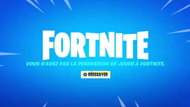 "VOUS N'AVEZ PAS L'AUTORISATION DE JOUER" A FORTNITE ! (Votre compte a été banni ?)