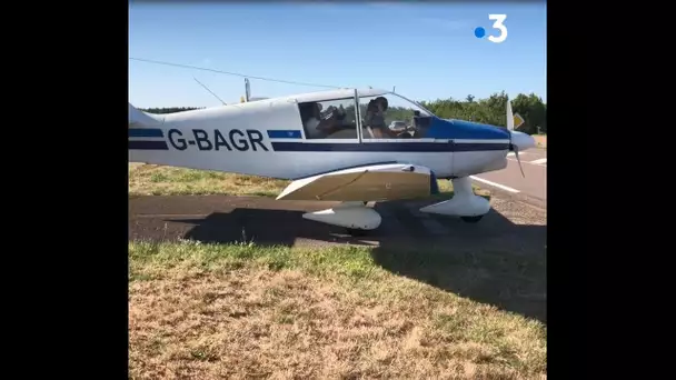 Tour de France en avion : trois jeunes pilotes de passage à Dijon