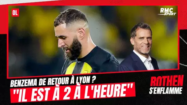 OL : Benzema de retour à Lyon ? "Il est à 2 l'heure" Rothen se dit contre