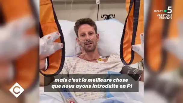 Romain Grosjean : comment le halo lui a sauvé la vie - C à Vous - 30/11/2020