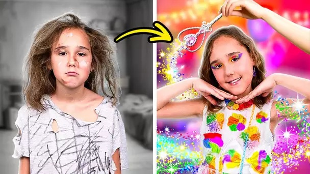 Maquillage arc-en-ciel magique pour la fille 😍 Incroyables trucs de beauté