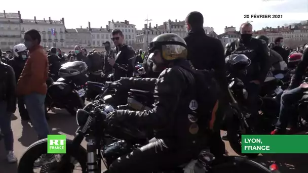Lyon : rassemblement de motards contre l'interdiction de la circulation interfile