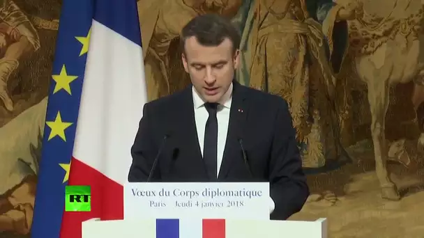 Emmanuel Macron présente ses vœux au corps diplomatique