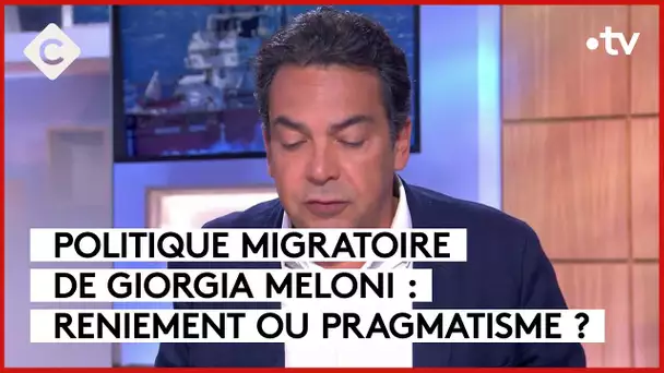 Politique migratoire de Meloni : reniement ou pragmatisme ? - Patrick Cohen - C à vous - 22/04/2024