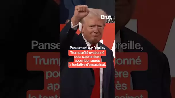 Pansement sur l'oreille, Trump ovationné pour sa 1re apparition après la tentative d'assassinat