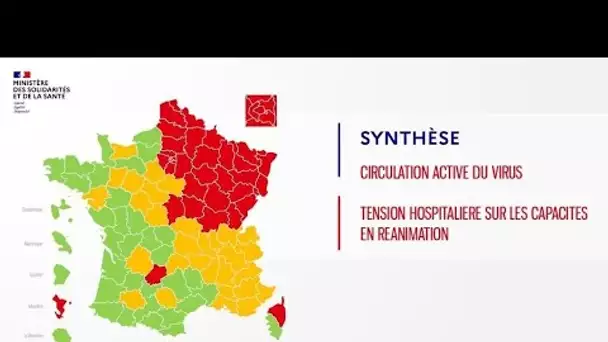 Covid-19 en France : 289 décès en 24 heures, 35 départements classés en "rouge"