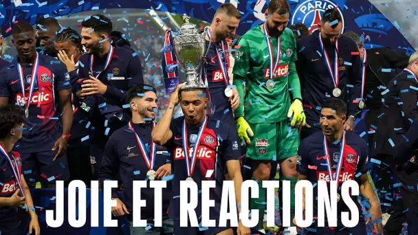 Joie et réactions de Barcola et Zaïre Emery après la victoire du PSG