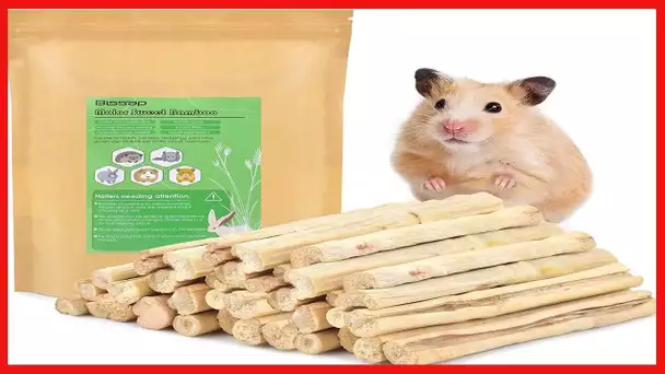 Bissap Sweet Bamboo Chew Sticks for Rabbits 500g/1.1Ib, Bunny Molar Treats Snack for Small Animals