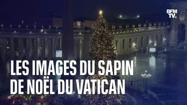 Les images de l'illumination du sapin de Noël du Vatican