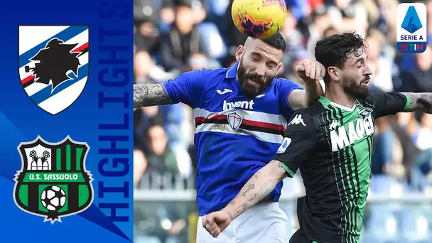 Sampdoria 0-0 Sassuolo | De Zerbi resiste un'ora in dieci uomini | Serie A TIM
