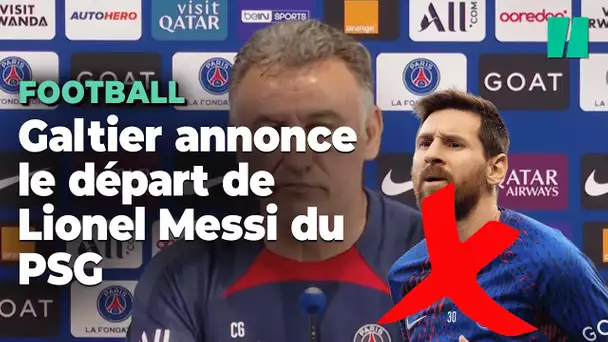 Christophe Galtier annonce le départ de Messi du PSG