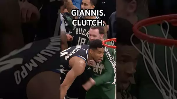 Giannis with the CLUTCH AND-1 Late!