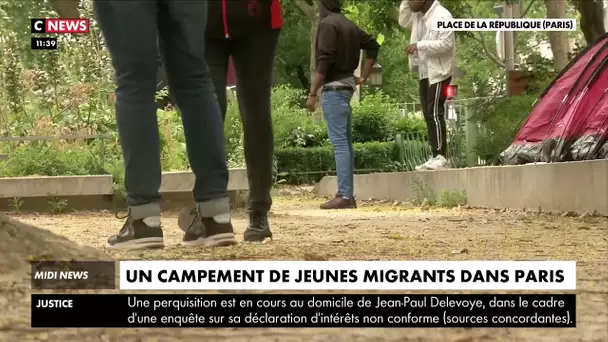 Un campement de jeunes migrants s'installe à Paris pour demander une meilleure prise en charge