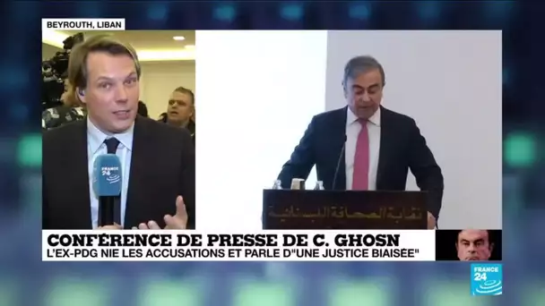 Conférence de presse de C. Ghosn : l'ex-PDG nie les accusations et parle d'une "justice biaisée"