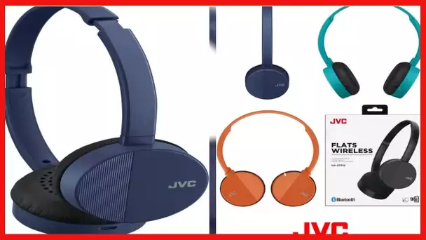 JVC HA-S23W Wireless Headphones - On Ear Bluetooth Headphones, Foldable Flat Design, 17-Hour Long
