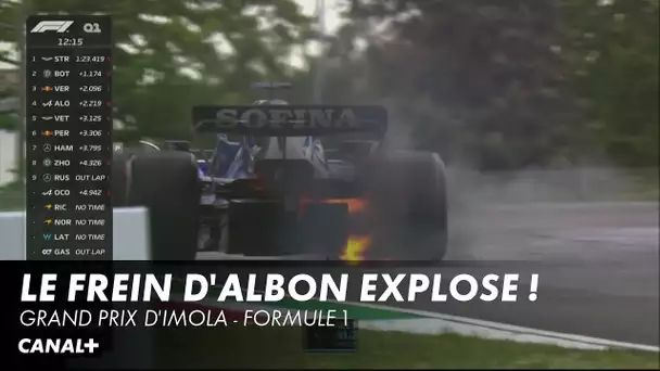 Drapeau rouge après l'explosion du frein d'Albon - Grand Prix d'Imola - F1