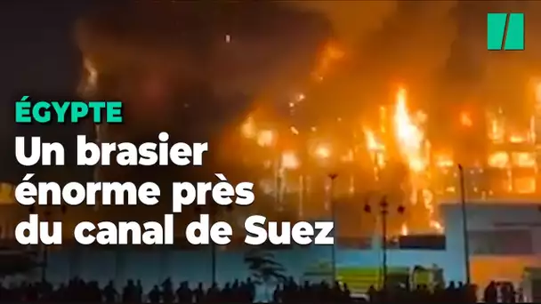 En Égypte, les images impressionnantes de l’incendie près du canal de Suez