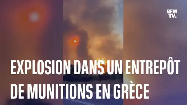 Des évacuations ordonnées après l’explosion d’un entrepôt de munitions en Grèce