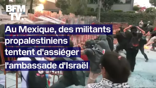 Au Mexique, des militants propalestiniens tentent d'assiéger l’ambassade d’Israël