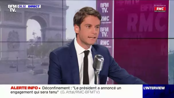 Critère des 5000 cas Covid par jour: pour Gabriel Attal, "on n'est plus dans la même situation"