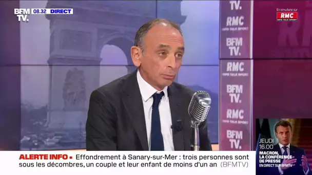 Éric Zemmour affirme que les militants de SOS Racisme "n'avaient rien à faire" à son premier meeting