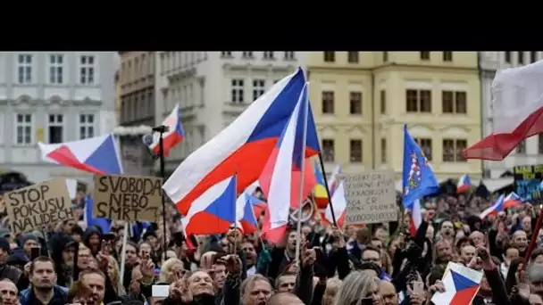 Mesures anti-Covid : à Prague, des manifestations émaillées de violences