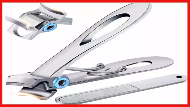 Nail Clippers For Thick Nails - Pretty Diva Wide Jaw Opening Oversized Nail Clippers, Stainless