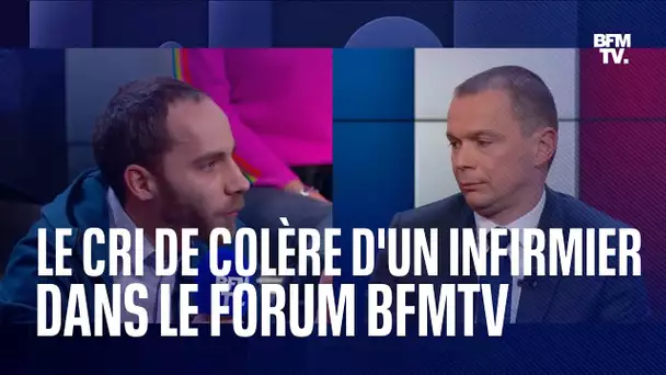 Dans le Forum BFMTV, le cri de colère d'un infirmier face à Olivier Dussopt