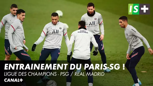 Entraînement du Paris-SG avant PSG / Real Madrid