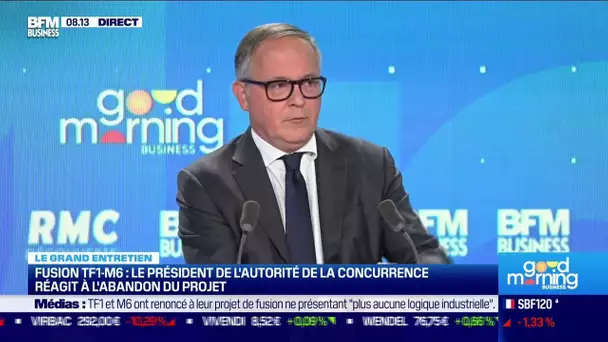 Fusion TF1-M6: le président de l'Autorité de la concurrence réagit à l'abandon du projet