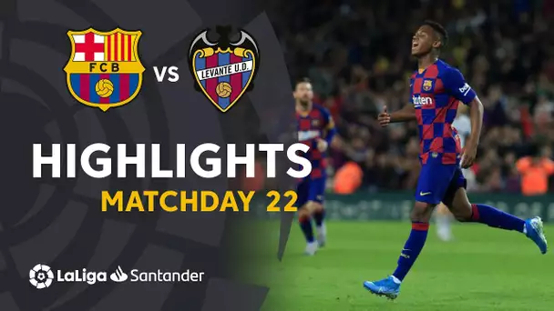 Highlights FC Barcelona vs Levante UD (2-1)