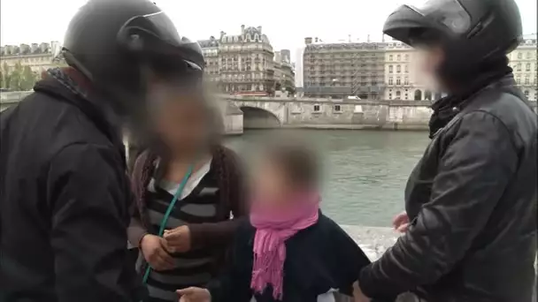 Course poursuite d'enfants pickpockets