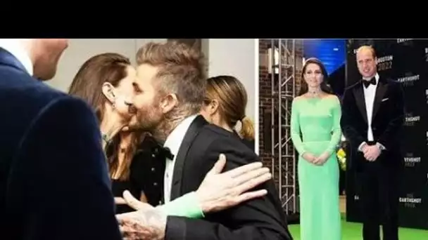 La princesse de Galles embrasse David Beckham lors de l'apparition surprise de Earthshot de l'icône