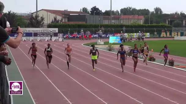 Albi 2017 : Finale 100 m Nationaux F (Jennifer Galais en 11&#039;&#039;55)