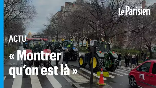 Colère des agriculteurs : des tracteurs de la Coordination rurale devant les Invalides