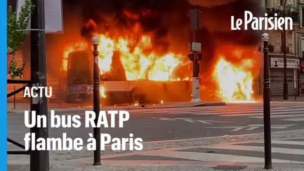 Paris : un bus RATP complètement incendié dans le 18e arrondissement