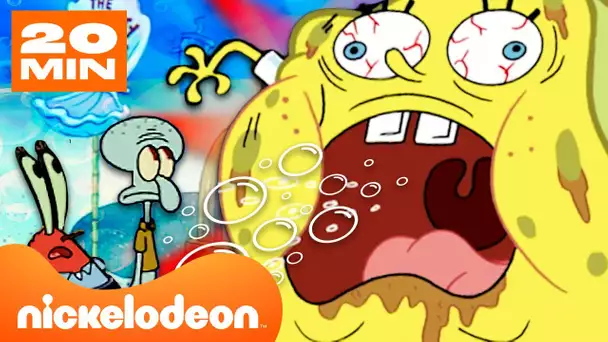 Bob l’éponge | Toutes les fois où Bob l'éponge ABSORBE et s'agrandit ! 🤯 | Nickelodeon France