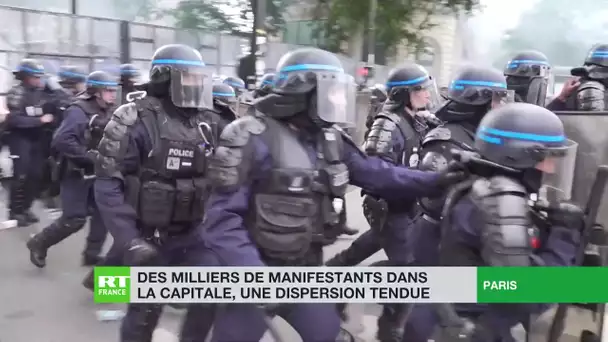 Paris : des milliers de manifestants dans la capitale et une dispersion tendue