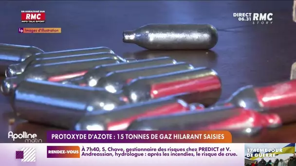 Saisie record de 15 tonnes de gaz hilarant dans les Hauts-de-Seine